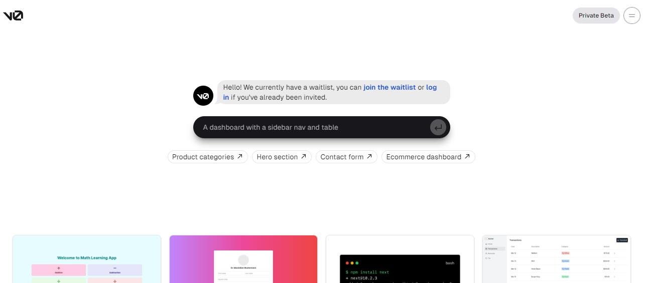 Vercel推前端AI代码生成工具v0:快速生成前端组件代码 Vercel推前端AI代码生成工具v0:快速生成前端组件代码