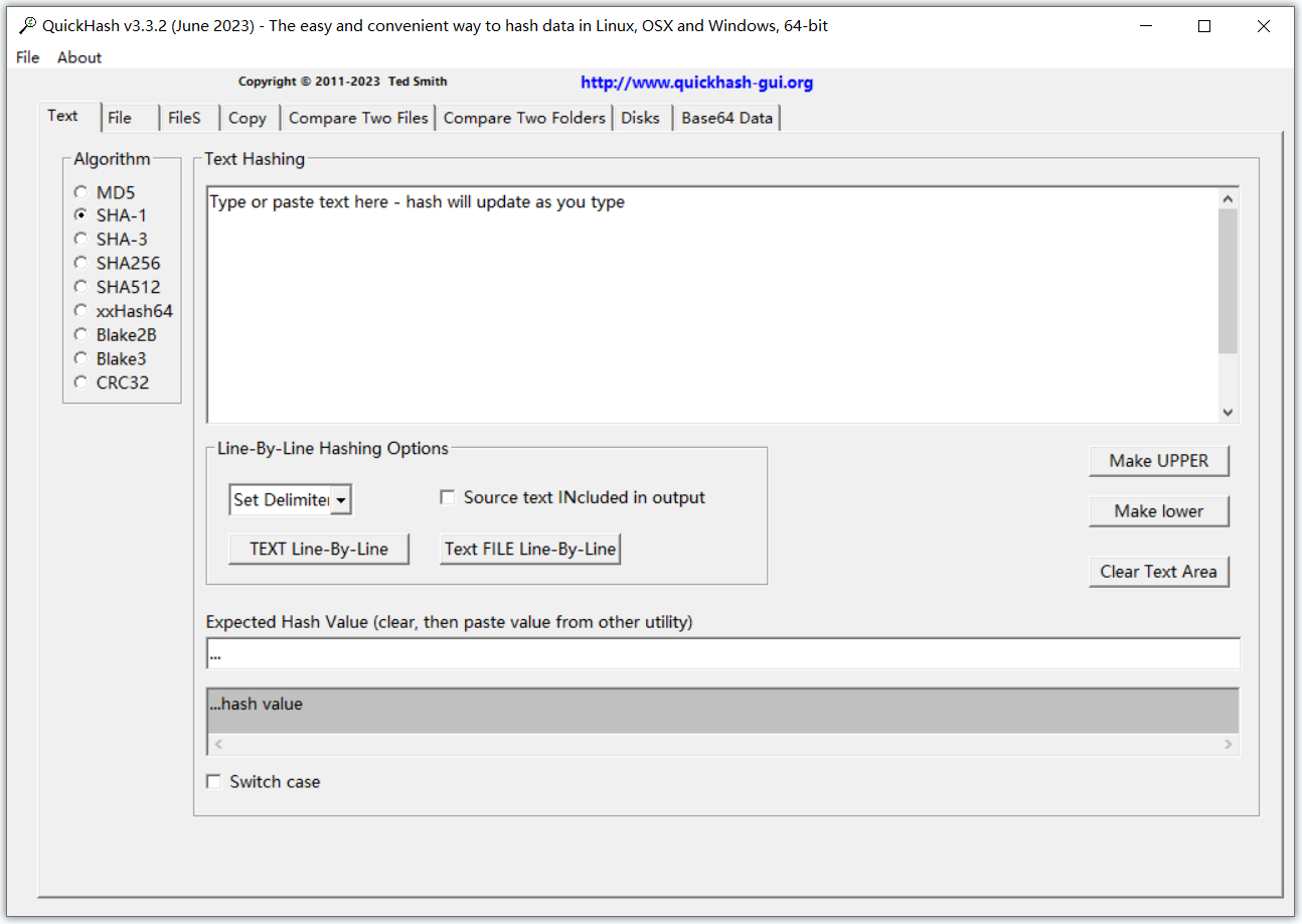 QuickHash GUI(快速哈希值校验工具) QuickHash GUI(快速哈希值校验工具)