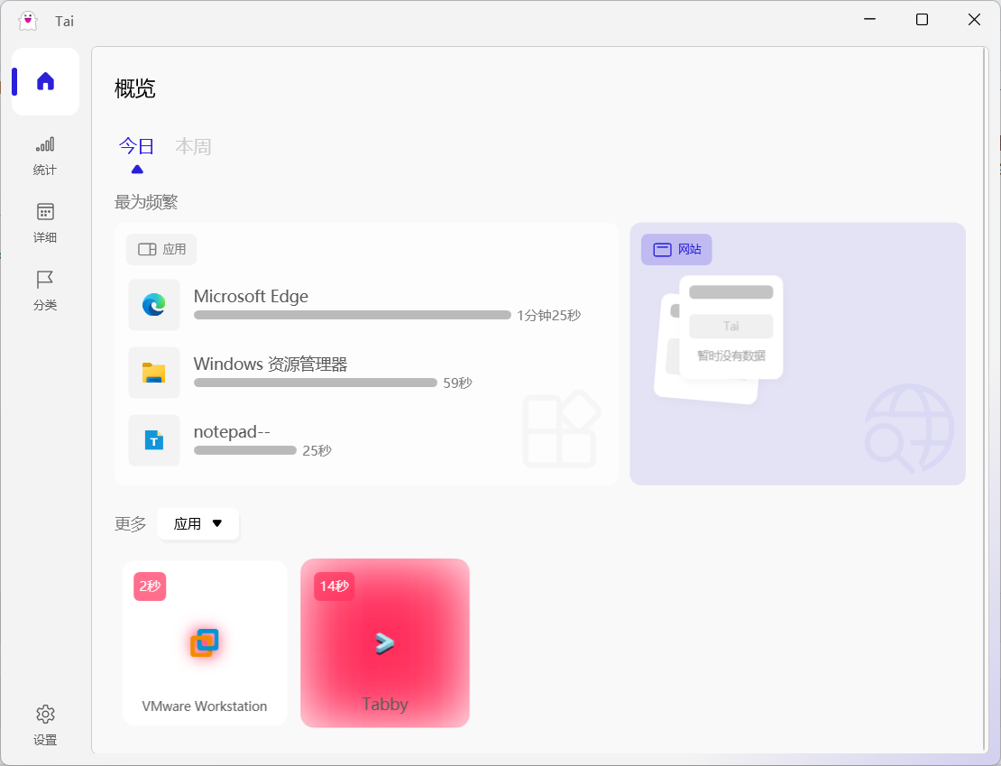 Tai(软件使用时长统计工具) Tai(软件使用时长统计工具)