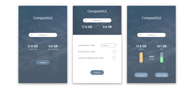 CompactGUI(文件压缩工具) CompactGUI(文件压缩工具)