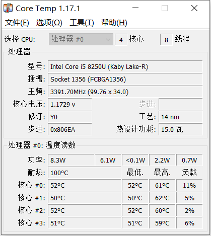Core Temp(CPU温度检测软件) Core Temp(CPU温度检测软件)