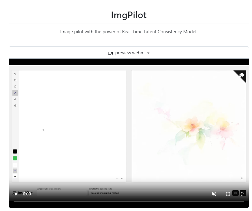 AI实时绘图工具(ImgPilot) :一键将草图转为艺术作品 AI实时绘图工具(ImgPilot) :一键将草图转为艺术作品