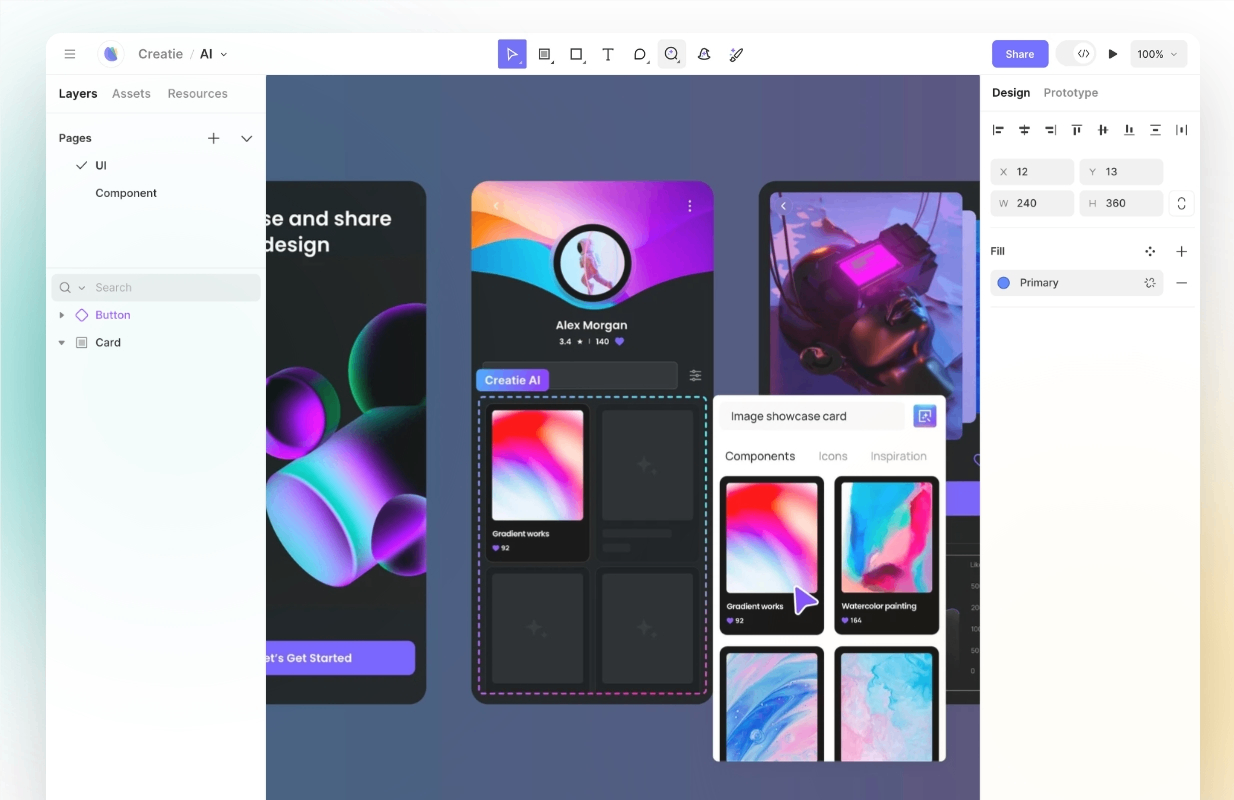 Creatie.ai:基于Ai人工智能的自动UI设计工具 Creatie.ai:基于Ai人工智能的自动UI设计工具
