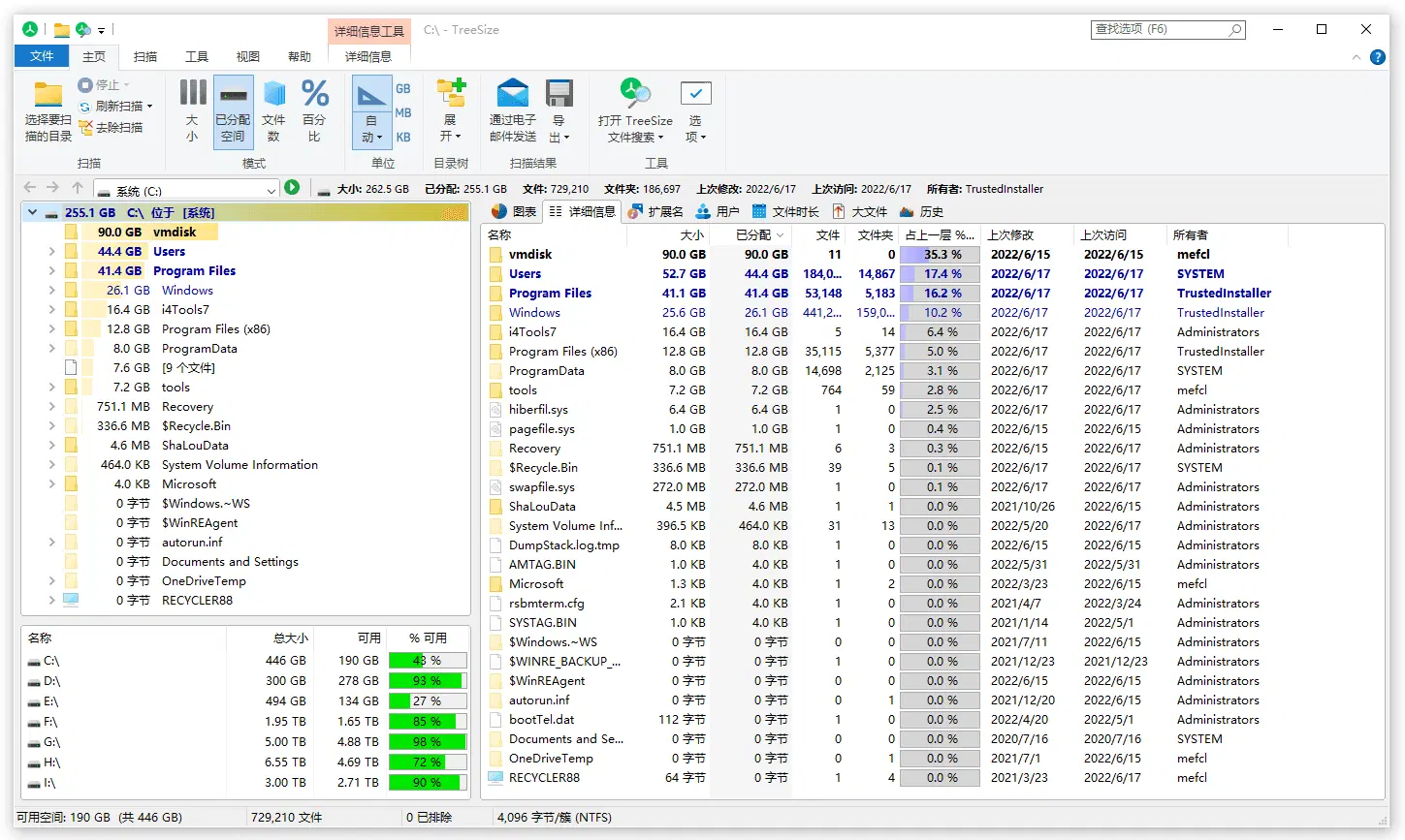 TreeSize(磁盘空间分析管理工具) TreeSize(磁盘空间分析管理工具)