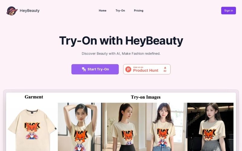 HeyBeauty：AI革新时尚体验，虚拟试衣间引领购物新潮流