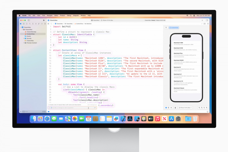 苹果WWDC24发布最新系统更新及Xcode 16，AI代码补全功能引关注