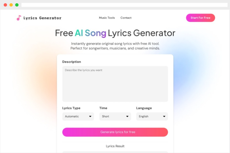 AI Lyrics Generator