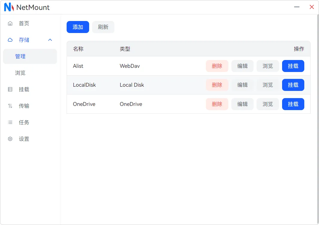 NetMount(开源云存储管理工具) NetMount(开源云存储管理工具)
