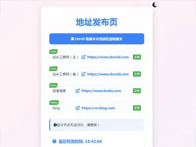 HTML简洁最新地址发布页单页网站源码下载 HTML简洁最新地址发布页单页网站源码下载