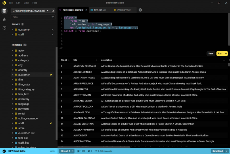 Beekeeper Studio(开源SQL编辑器和数据库管理工具) Beekeeper Studio(开源SQL编辑器和数据库管理工具)
