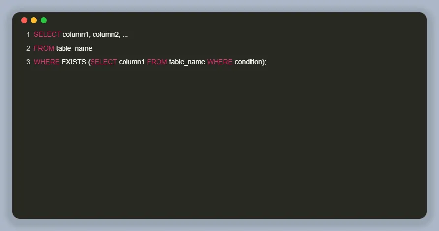 MySQL中EXISTS关键字的使用方法总结