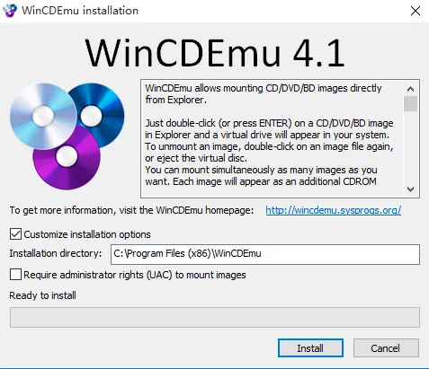 WinCDEmu(开源免费虚拟光驱软件) WinCDEmu(开源免费虚拟光驱软件)