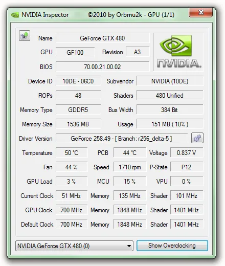 NVIDIA Inspector(NVIDIA显卡信息查看及超频软件) NVIDIA Inspector(NVIDIA显卡信息查看及超频软件)