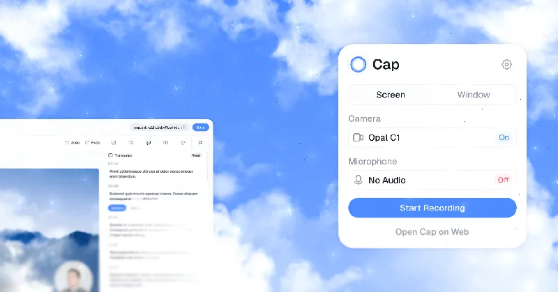 Cap(开源电脑录屏软件) Cap(开源电脑录屏软件)