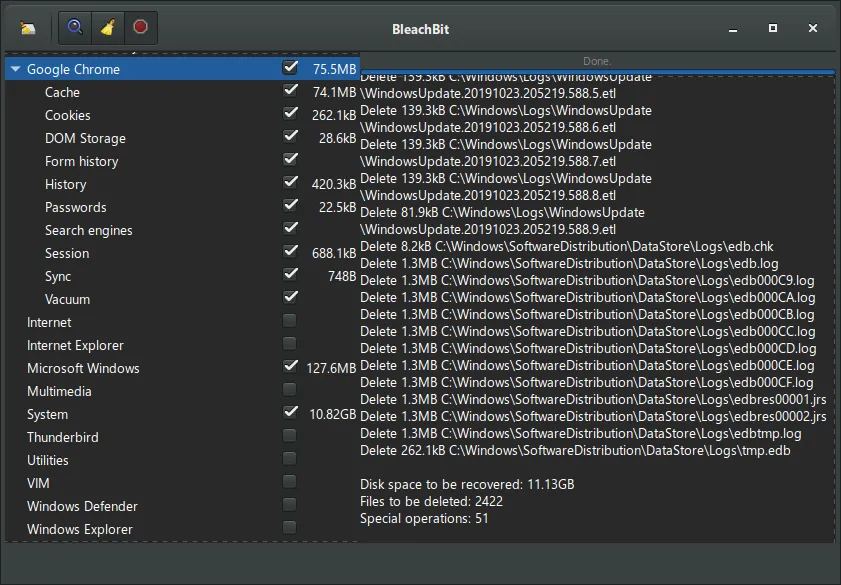 BleachBit(免费系统垃圾清理软件) BleachBit(免费系统垃圾清理软件)