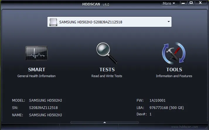 HDDScan(免费硬盘检测与诊断工具) HDDScan(免费硬盘检测与诊断工具)