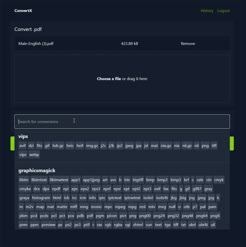 ConvertX(开源在线文件格式转换器)网站源码 ConvertX(开源在线文件格式转换器)网站源码