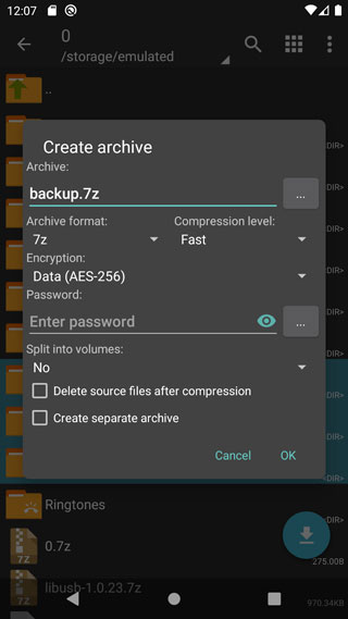 zarchiver解压器蓝色截图 zarchiver解压器蓝色截图